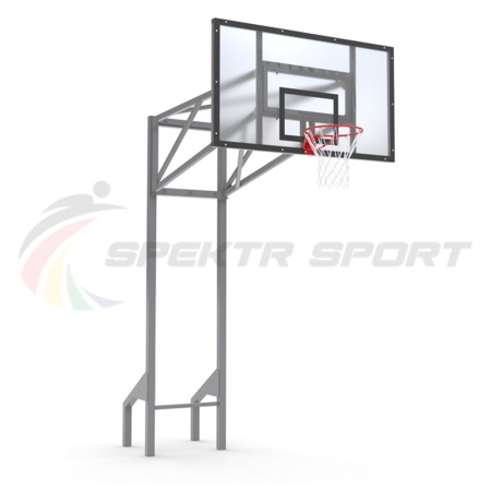 Купить Стойка баскетбольная уличная усиленная со щитом из оргстекла, кольцом и сеткой SP D 413 в Высоковске 