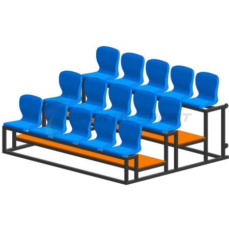 Купить Трибуна мобильная 3 ряда сиденья пластиковые на 15 мест в Высоковске 